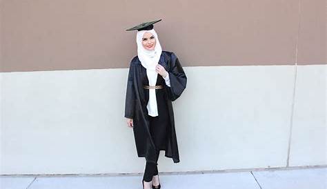 Graduation outfit ideas. Shimmer striped hijab