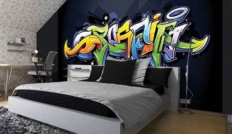 Urban Graffiti Wall Mural in 2021 | Graffiti room, Graffiti bedroom