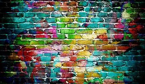 Graffiti Wall: Graffiti Brick Wall Background