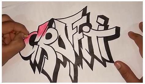12 Graffiti Drawings in Paper (example) || Graffiti Tutorial