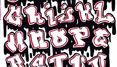 Graffiti font alphabet abc letters Royalty Free Vector Image