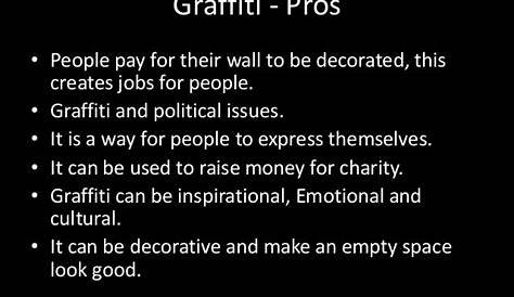 Pros and cons of graffiti and street art