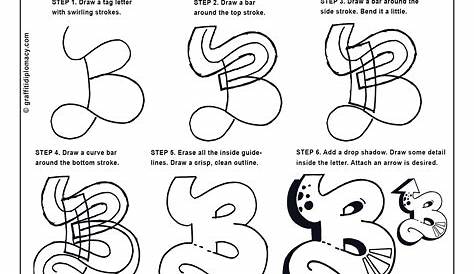 how to draw graffiti letters step by step - Buscar con Google