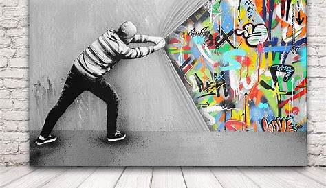 Graffiti Style Painting Canvas Urban Wall Art Neo - Etsy