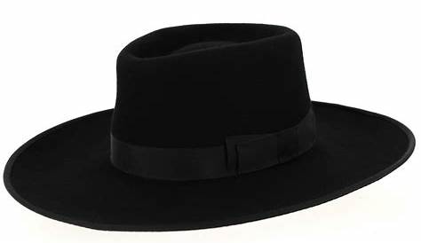 Grand Chapeau Noir Homme Kebello Simili Cuir Taille Taille