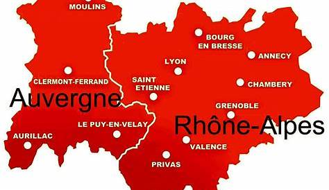 Auvergne Geography Region Map | Map of France Political Geography