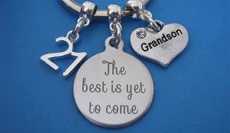 Grandson Keychain Christmas Gifts Inspirational Stocking Stuffers for