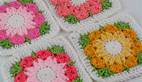 Flower Granny Square Free Crochet Pattern DailyCrochetIdeas