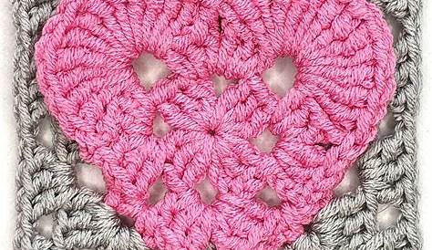 How To Crochet Granny Heart Square Free Pattern Love Crochet