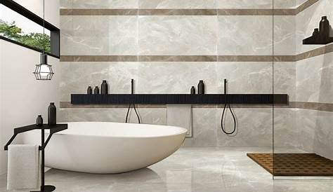 FLOOR TILE DESIGN IDEAS Gray porcelain tile bathroom, Grey marble