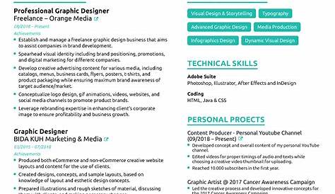 Great Graphic Design Resume Examples 12+ Creative Templates & Ideas Daily