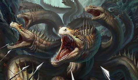 ArtStation - 100 headed dragon, Mircea Nicula Monster Art, Monster