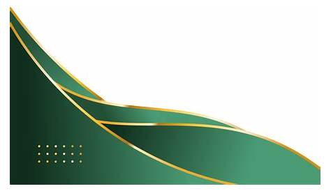 Green gold abstract curve border or gold corner border 20639770 PNG