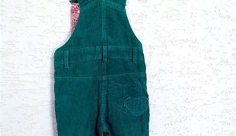 80's Green Corduroy Overalls (12 months)