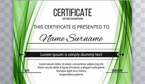 Modern Certificate Border With Gold And Green Colors Vector