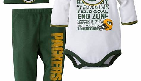 Baby Boys Green Bay Packers 3-Piece Bodysuit, Pant and Cap Set – Gerber