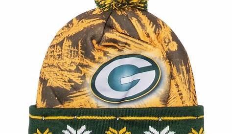 New Era Green Bay Packers NFL Stocking Knit Hat Winter Beanie On Field