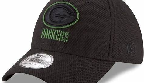 New Era Green Bay Packers Youth Black/Green Chrome Tech 39THIRTY Flex Hat