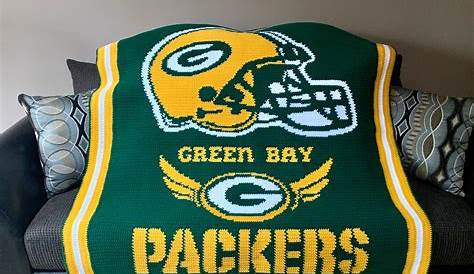 Green Bay Packers - Crochet Blanket - Crochet Afghan - Football