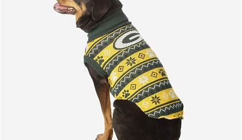 Green Bay Packers Knitted Holiday Dog Sweater FOCO