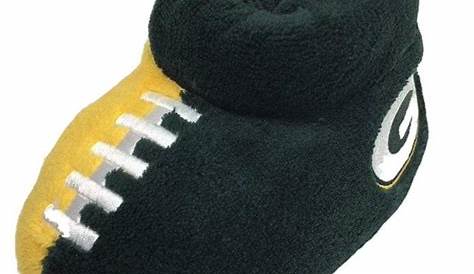 NFL Childrens Football Plush High Top Slippers Green Bay Packers