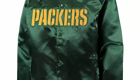 Satin Raglan Full-Snap Green Bay Packers Lightweight Green Jacket