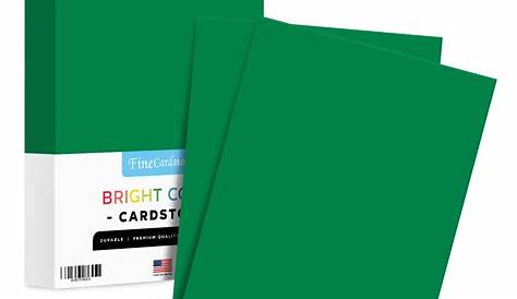 Green Premium Colored Card Stock Paper | Medium Weight 65lb Cardstock