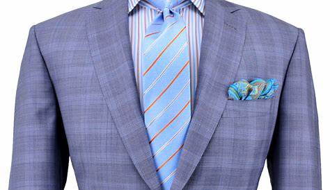 Grey And Blue Plaid Suit Men's & Prince Of Wales Tailored Fit