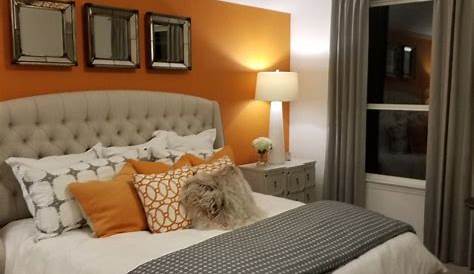 Grey And Orange Bedroom Decor