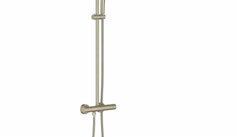 Grohe Euphoria Shower System Brushed Nickel GROHE Bare Retrofit 1Jet In