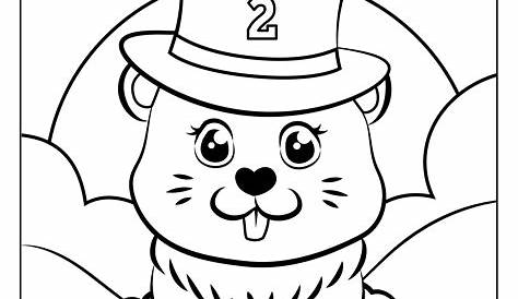 Groundhog Day Coloring Pages at Free printable