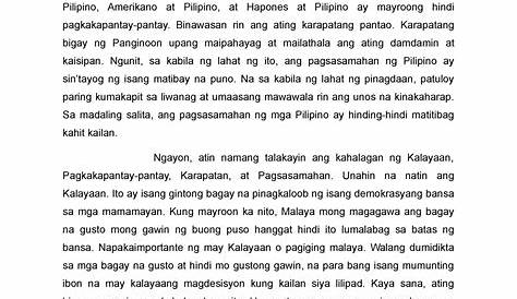 Sanaysay Tungkol Sa Yugto Ng Wikang Pambansa