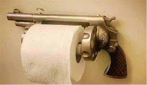 Gun Toilet Paper Holder