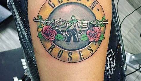 40 Guns And Roses Tattoo Designs For Men - Hard Rock Band Ink Ideas