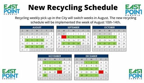 Free Recycling Calendar 2021 Get Your Calendar Printable