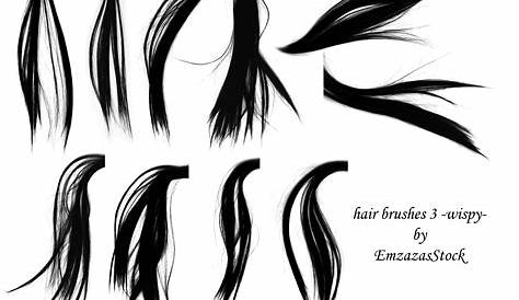 12 Hair Textures PSD Images - Photoshop Hair Brushes, Hair Texture