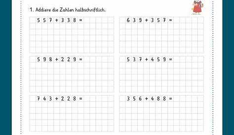 Halbschriftlich Rechnen Klasse 3 - nachhilfevomlehrer.de