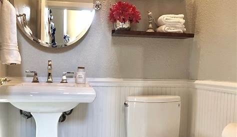 42 Perfect Guest Bathroom Decorating Ideas - DecoRecent | Half bathroom