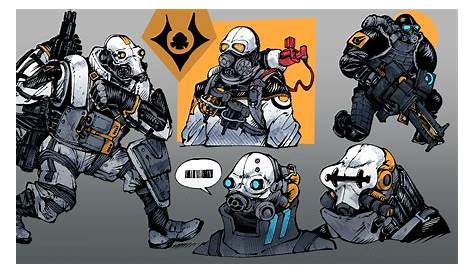 Half-Life Artwork - Combine Overwatch Soldier, Attachment Variants - By