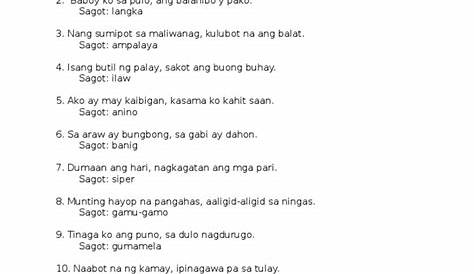 mga halimbawa ng bugtong - philippin news collections
