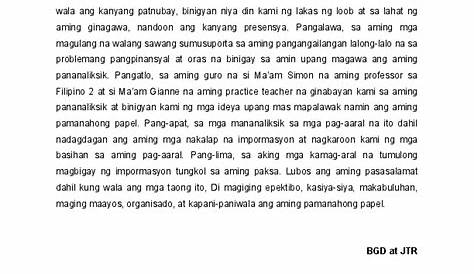 Halimbawa Ng Liham Pasasalamat – Halimbawa