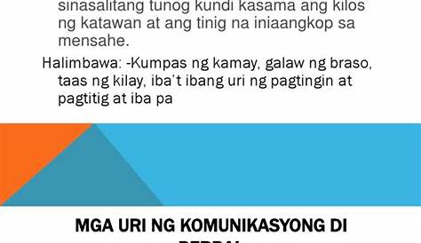 Tukuyin Kung Anong Anyo Ng Di Berbal Na Komunikasyon Kinesika | My XXX