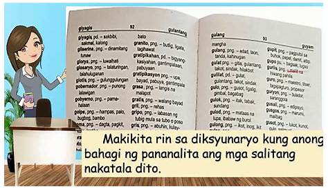 Dito Halimbawa Ng Mga Salita Sa Diksyunaryo Bago