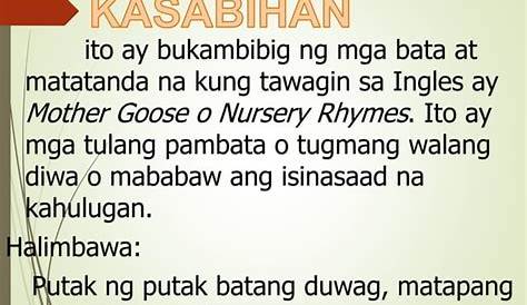 Ano Ang Kahulugan Ng Karunungang Bayan - baekahulu