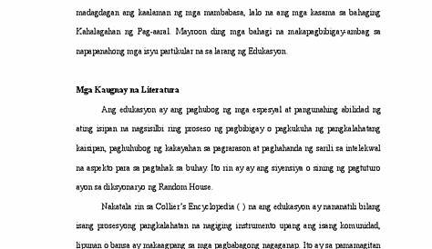 Kaugnay Na Literatura Tungkol Sa Wikang Filipino Sa Makabagong Panahon