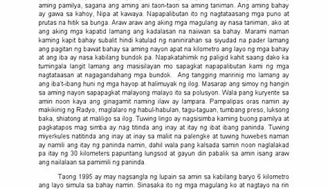 Halimbawa Ng Talata Tungkol Sa Sariling Karanasan