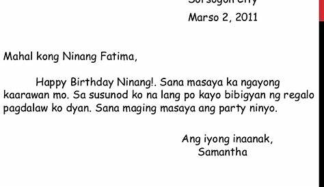 Halimbawa Ng Liham Paanyaya Sa Aking Kaarawan - dehalimba