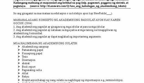 Mga Hakbang sa Paggawa ng Akademikong Sulatin Larang- Carrel - Mga