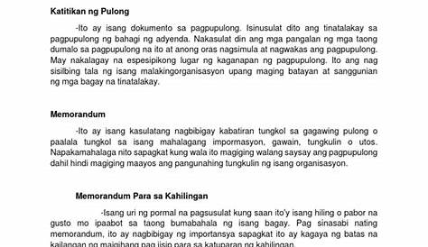 Agenda at Katitikan NG Pulong | PDF