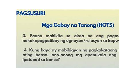 Halimbawa Ng Mga Tanong Sa Filipino - Conten Den 4